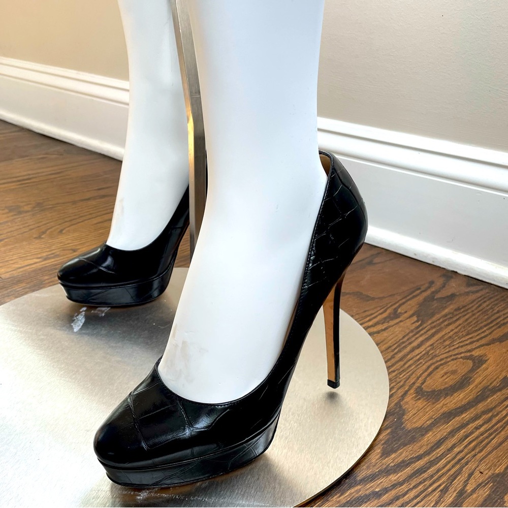 Jimmy Choo croco platform pumps- size 39